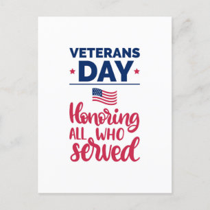 Veterans Day  Holiday Postcard