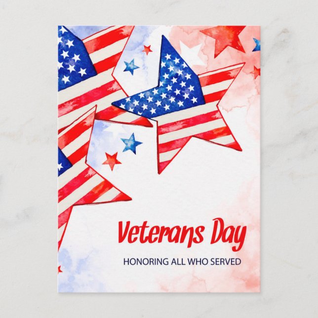 Veterans Day  Holiday Postcard (Front)