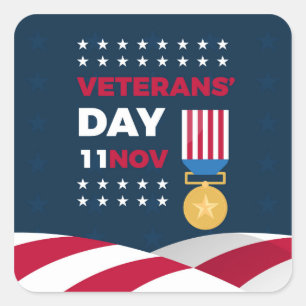 Veterans Day - Honoring all who served  Square Sticker