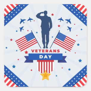 Veterans Day - Honoring all who served  Square Sticker
