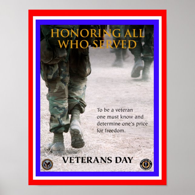 veterans day honour poster (Front)