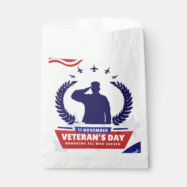 Veterans Day - Honouring all who served  Favour Bag (Front)