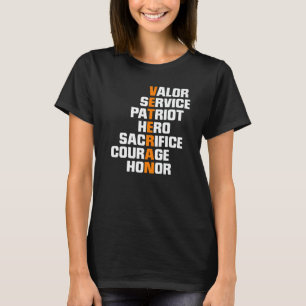 Veterans Day Honouring All Who Served Men Women Ki T-Shirt