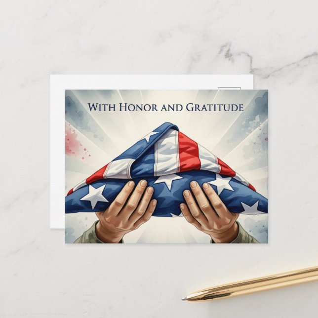 Veterans Day - Honouring all who served Postcard (Front/Back In Situ)