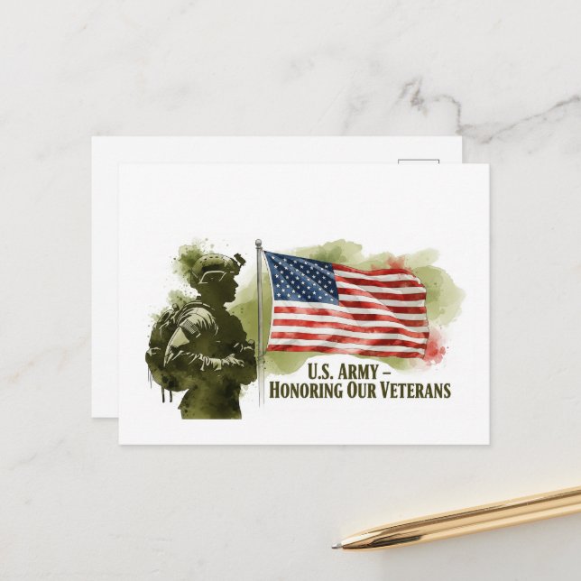 Veterans Day - Honouring all who served Postcard (Front/Back In Situ)
