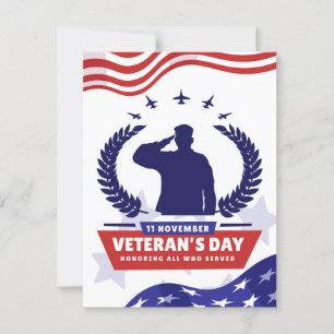 Veterans Day - Honouring all who served  Postcard