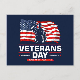 Veterans Day - Honouring all who served Postcard