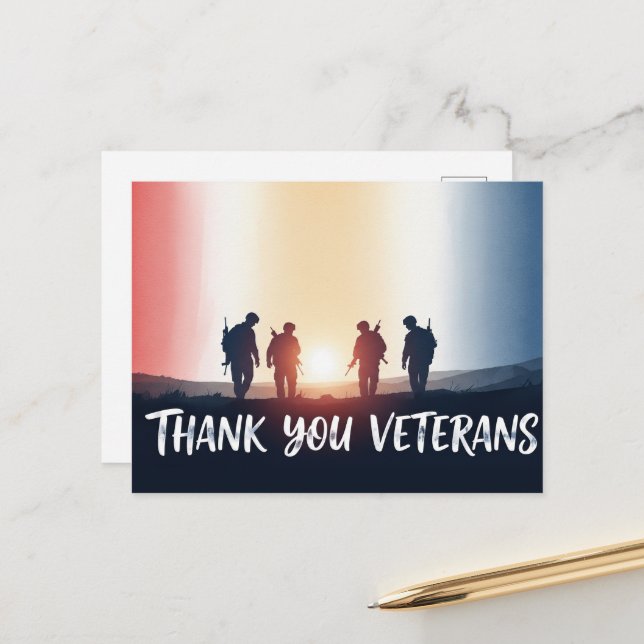 Veterans Day - Honouring all who served Postcard (Front/Back In Situ)