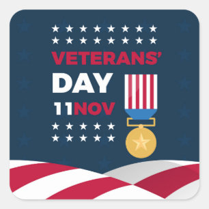Veterans Day - Honouring all who served  Square Sticker
