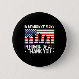 Veterans Day In Honour Of All Veteran Memorial Day 6 Cm Round Badge
