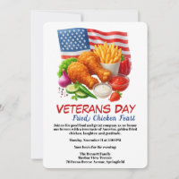Veterans Day Invitation | Fried Chicken Feast