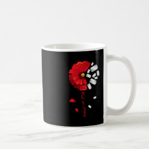 Veterans Day Lest We Forget Red Poppy Flower Usa M Coffee Mug