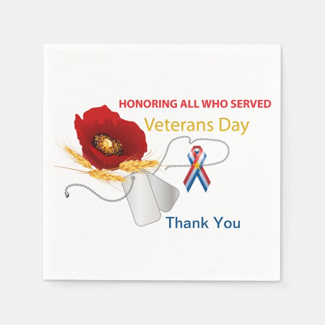 Veterans Day Napkin (Front)