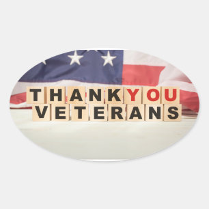 Veterans Day Oval Sticker