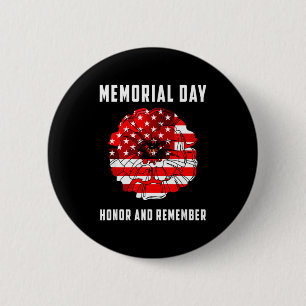 Veterans day red poppy flower usa memorial day 2 6 cm round badge