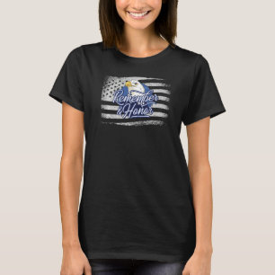 Veterans Day Remember and Honour Veterans US Flag  T-Shirt