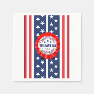 Veterans Day Rosette Paper Napkin