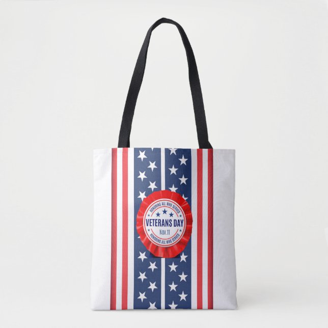 Veterans Day Rosette Tote Bag (Front)
