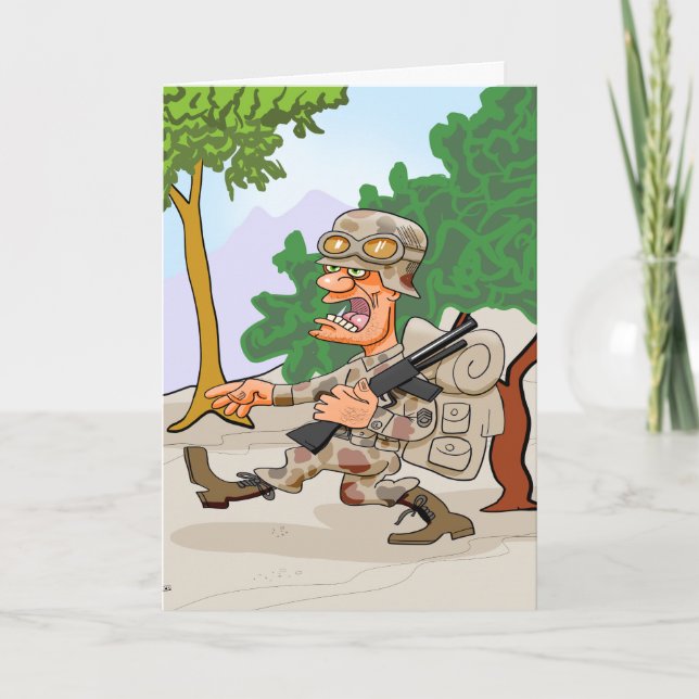 Veterans Day soldier Holiday Card (Front)