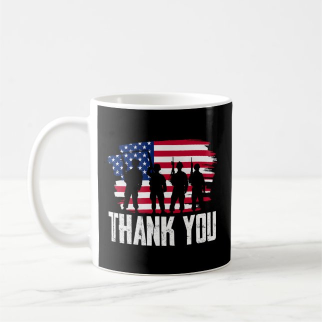 Veterans Day Thank You For Your Service Coffee Mug (Left)