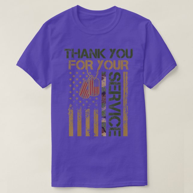 Veterans Day - Thank You for your Service Soldier  T-Shirt (Design Front)