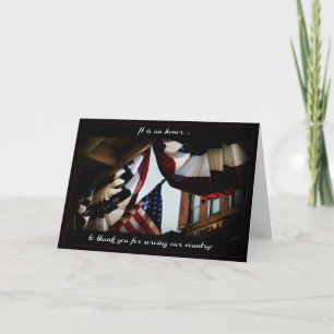 Veterans Day, Thank You - Military Greeting Card