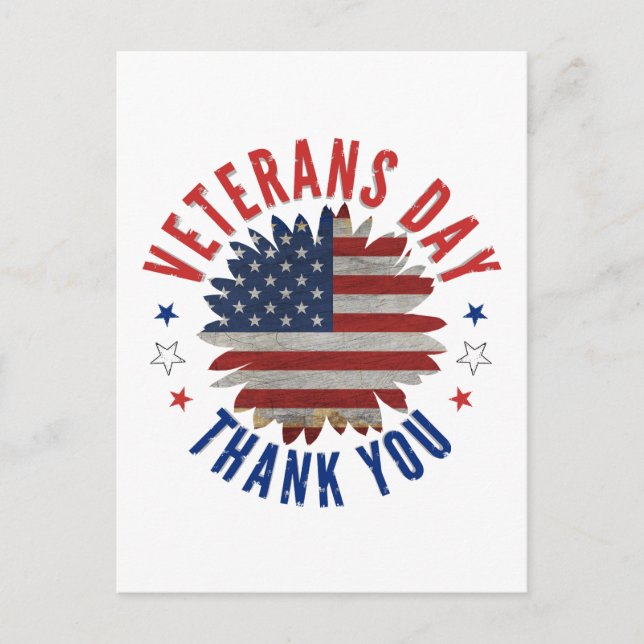 VETERANS DAY THANK YOU  POSTCARD (Front)