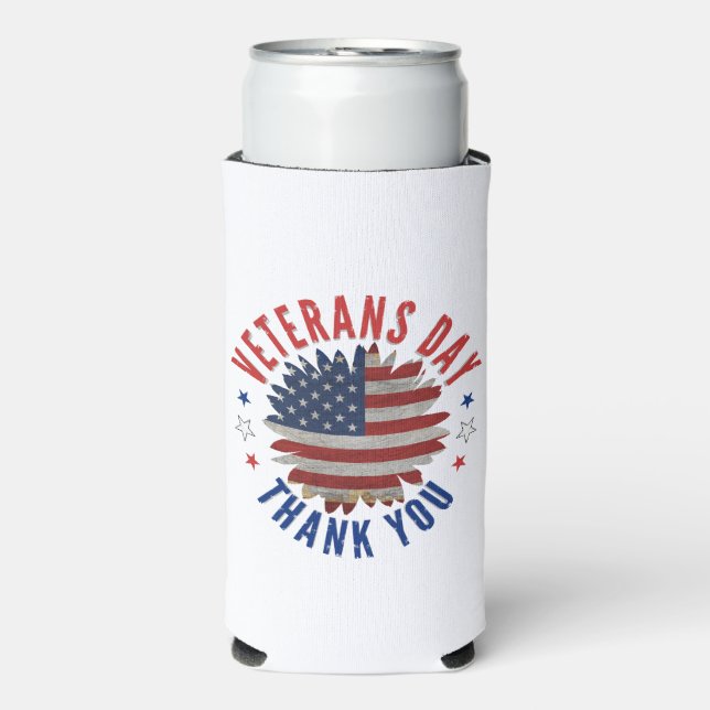 VETERANS DAY THANK YOU SELTZER CAN COOLER (Seltzer Front)