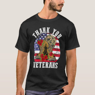 Veterans Day Thank You Veterans Combat Boots T-Shirt