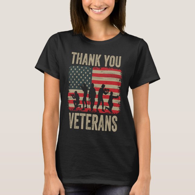 Veterans Day   Thank You Veterans  Proud T-Shirt (Front)