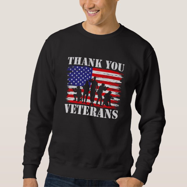 Veterans Day Thank You Veterans Sweatshirt (Front)