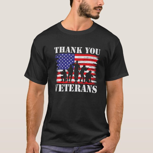 Veterans Day Thank You Veterans T-Shirt (Front)