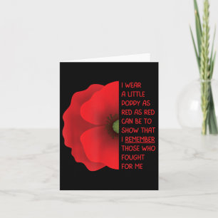 Veterans Day Usa Memorial Lest We Forget Red Card