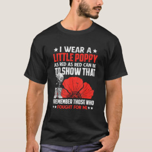 Veterans Day USA Memorial Lest We Forget Red Poppy T-Shirt