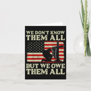 Veterans Day We Owe Them Patriotic Veteran Card