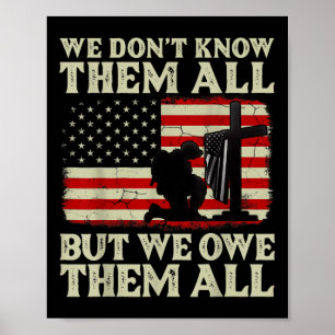 Veterans Day We Owe Them Patriotic Veteran Poster
