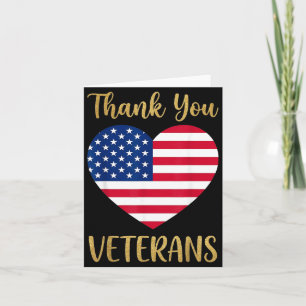Veterans Day With Aamerican Flag For Men Dad Women Card