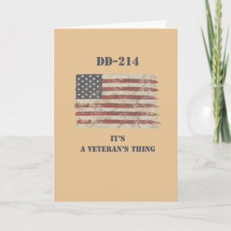 Veteran's DD-214 Patriotic Card