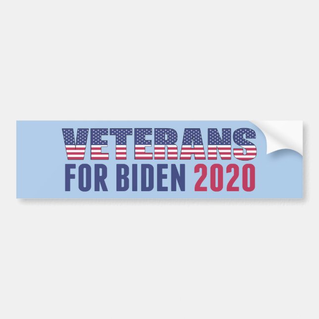 Veterans for Biden 2020 Bumper Sticker (Front)