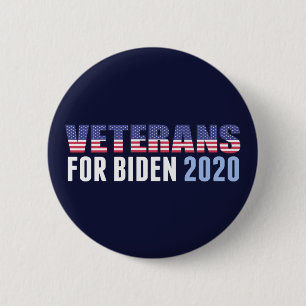 Veterans for Biden Political 6 Cm Round Badge