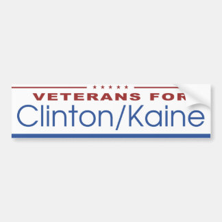 Veterans for Clinton / Kaine 2016 Bumper Sticker