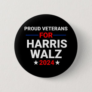 Veterans For Harris W 2024 1 6 Cm Round Badge