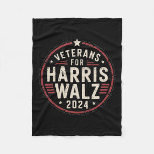 Veterans For Harris Waltz Wheimer 2024 American Fl Fleece Blanket