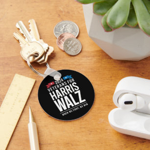 Veterans For Harris Walz 2024 Presidential Key Ring
