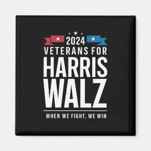 Veterans For Harris Walz 2024 Presidential Magnet