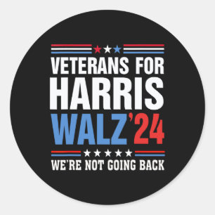 Veterans For Harris Wheimer 2024 Harris Waltz Classic Round Sticker