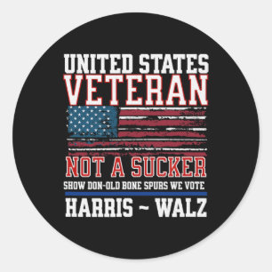 Veterans For Harris Wheimer 2024 Military Veteran Classic Round Sticker