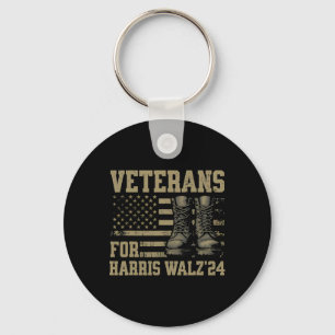 Veterans For Harris Wheimer Waltz 2024 Presidentia Key Ring