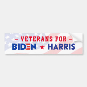 VETERANS FOR JOE BIDEN & KAMALA HARRIS 2020 BUMPER STICKER