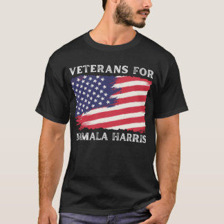 Veterans for Kamala Harris 2024 Election Usa Flag T-Shirt